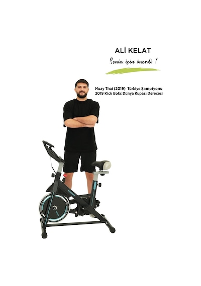 Kochler Spinning Bike-2 Kondisyon Bisikleti Kondisyon Aleti Siyah - Turkuaz
