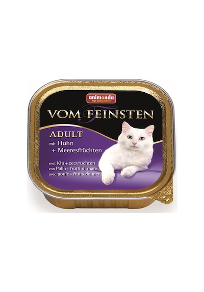 Animonda Vom Feinsten Tavuklu ve Deniz Mahsullü Pate Yetişkin Kedi Yaş Maması 100 G