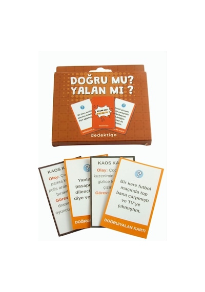Doğru Mu Yalan Mı Eğlenceli Sohbet Ve Tahmin Kart Oyunu Arkadaşlar Ve Aile İçin Parti Oyunu
