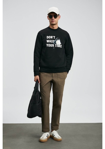Lufian Henry Siyah Erkek Sweatshirt 112030173 Siyah
