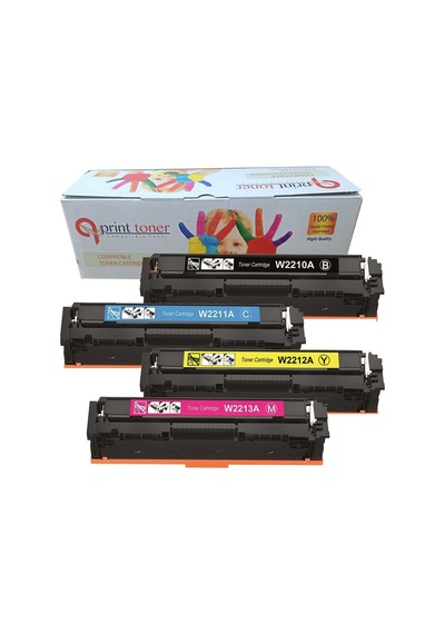 Hp 207a Uyumlu. Toner Çipli Set Siyah Mavi Sarı Kırmızı W2210a W2211a W2212a W2213a Garantili
