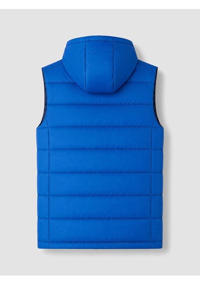 LC Waikiki Lcw Kids Mavi Kapüşonlu Real Madrid Nakışlı Erkek Çocuk Şişme Yelek Dark Blue