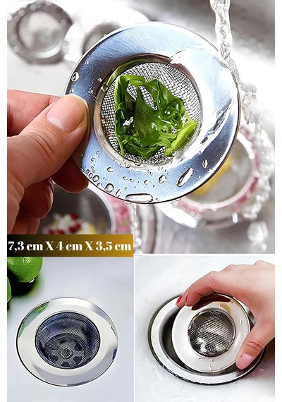 Mini Tel Lavabo Süzgeci Paslanmaz Çelik Küçük Mutfak Filtresi Tıkanıklık Önleyici Pratik Süzgeç Pasl Diğer
