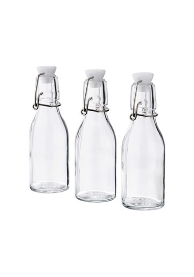 Cam Küçük Şişe Seti, 3 Adet, 15 Cl Yükseklik: 15 Cm