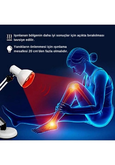 250w Kızılötesi İnfrared Isıtıcılı Fizik Tedavi Lambası Kırmızı Işık E27 Kalın Duy