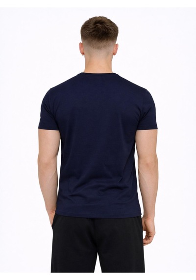 Axxel Erkek Lacivert Pamuk Likralı Süprem Kısa Kollu-t-shirt-d230