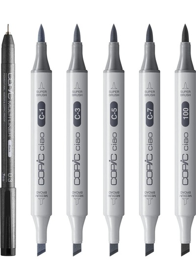 Cıao Shade Set Cool Gray & Black 6 Lı