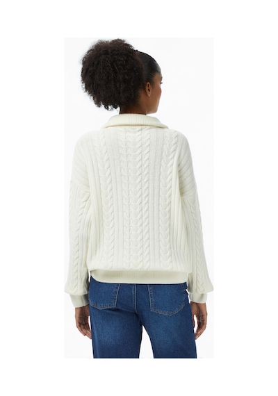 Nautica Kadın Krem Regular Fit Kazak Düz 57s136t Krem