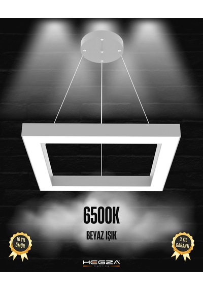 Quattro Gri Kasa, Beyaz Işık Modern Sarkıt Led Avize GRİ RENK