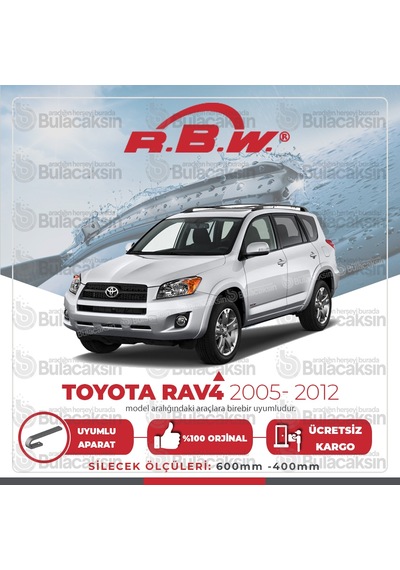 Rbw Toyota Uyumlu Rav4 2005 - 2012 Ön Muz Silecek Takımı