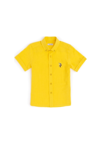 U.s. Polo Assn. Erkek Çocuk Sarı Gömlek Kısa Kollu 50284019-vr044 Sarı