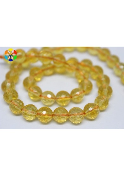 Sitrin Taşı Faset Kesim YARIM Dizi 8mm (18cm uzunluğundadır)