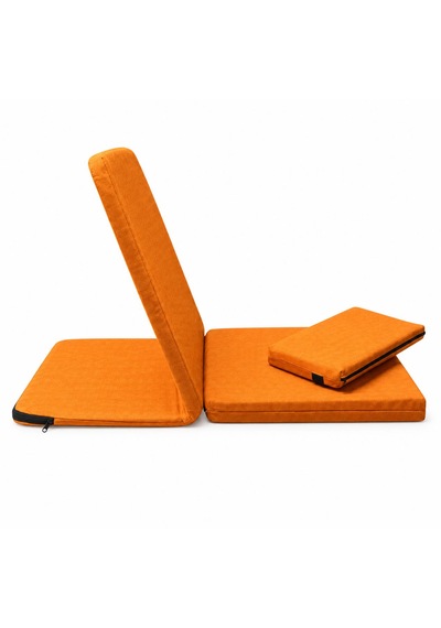Meditasyon Sandalyesi İlave Yastıklı Backjack Xl Yoga, Nefes, Meditasyon Sandalyesi Duck Kumaş Turuncu