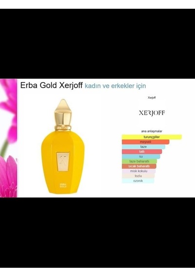 Tr Erba Gold Muadili 75 Ml Edp Unisex Parfüm Bu Üründe Rarfümün Gerçek Esansı Kullanılmıştır Amber