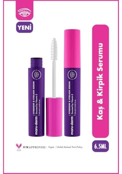 Maruderm Kaş & Kirpik Serumu Peptit Kompleksi İle Dolgun Ve Güçlü Görünümlü Kaş Ve Kirpikler İçin Bakım Serumu, 6.5 Ml