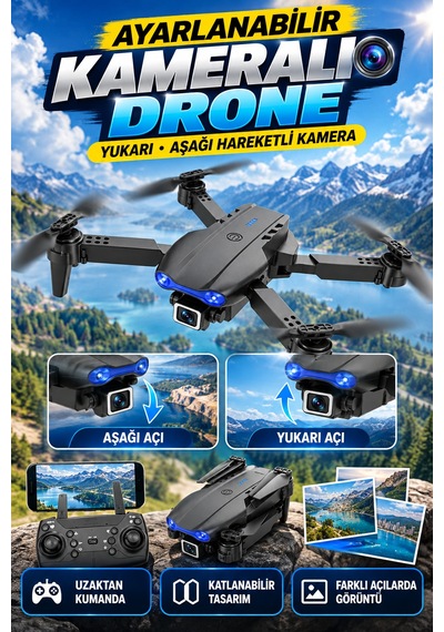 Bowie Yedek Pervaneli Katlanabilir Kameralı Drone Seti