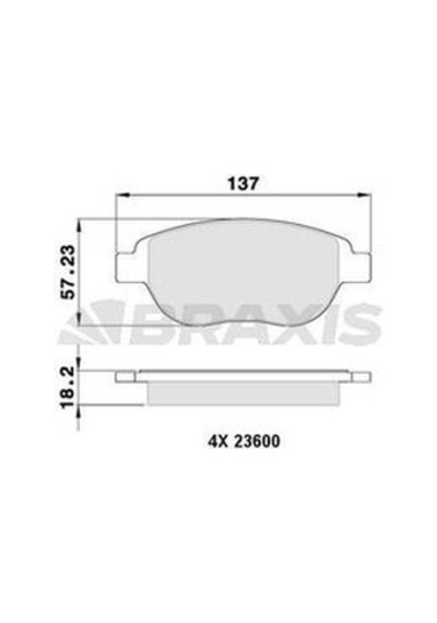 Braxis Aa0013 Ön Fren Balatası C3 Iı C4 Xsara P1007 207 P306 4254.71