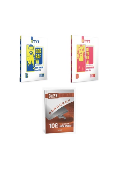 2027 2027 Benim Hocam Tyt Coğrafya + Biyoloji Video Çözümlü Soru + Anla Kazan Paragraf Deneme 3'lü Set