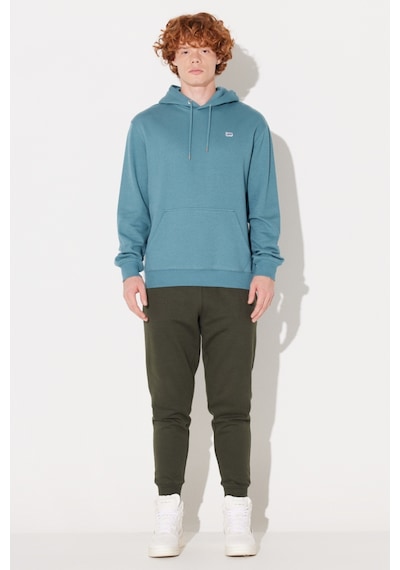 Lee Regular Fit Normal Kesim Pamuk Kapüşonlu Içi Polarlı Mavi Sweatshirt L80YRYA64 Petrol