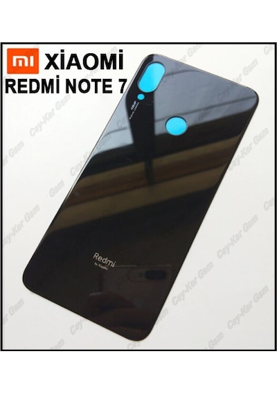Xiaomi Redmi Note 7 Arka Kapak Cam Batarya Pil Kapağı Yapışkanlı