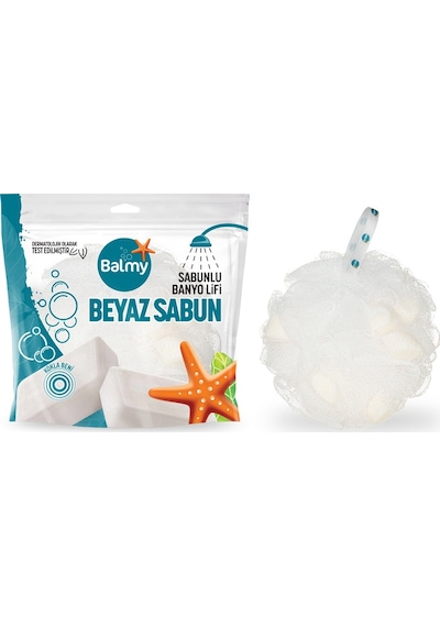 Balmy Beyaz Sabunlu Banyo Lifi Beyaz