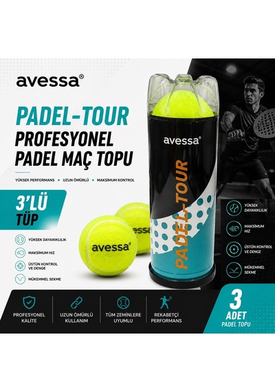 Avessa Padel-tour Profesyonel Padel Maç Topu 3lü