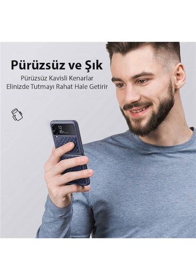 Dux Ducis Venice Samsung Uyumlu Galaxy Z Flip3 5G Premium Deri Kilif 561244841