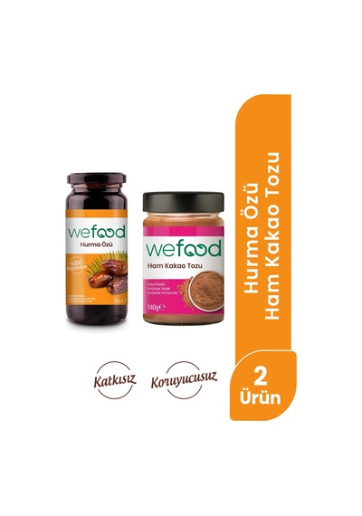 Wefood Ham Kakao Tozu 140 Gr + Wefood Hurma Özü 315 Gr 8683347038145