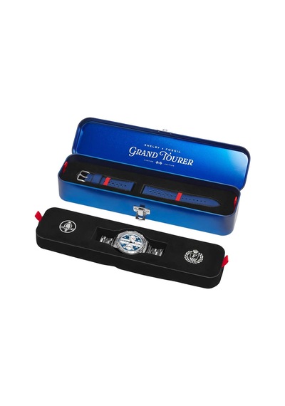 Fossil Fle1209set Shelby X Fossil Grand Tourer Limited-edition Erkek Kol Saati Ve Yedek Kordon Metalik Gri