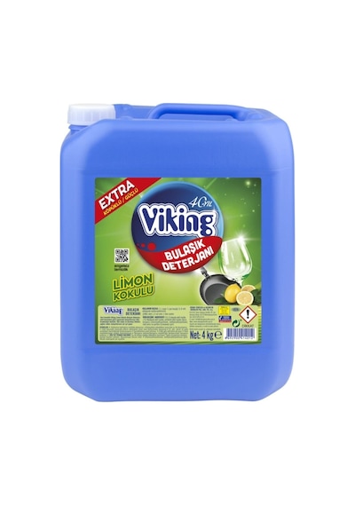 Viking Extra Limon Kokulu Sıvı Bulaşık Deterjanı 4 Kg