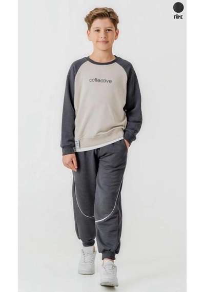 Erkek Çocuk Collective Baskılı Takım 4211f- Füme