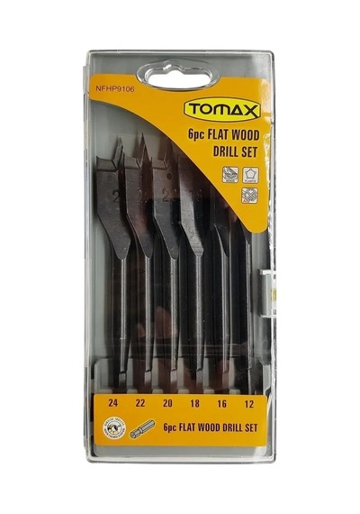 Hubrendy Kargo Yaprak Ahşap Matkap Ucu Takımı 12-24 Mm - 6 Parçalı