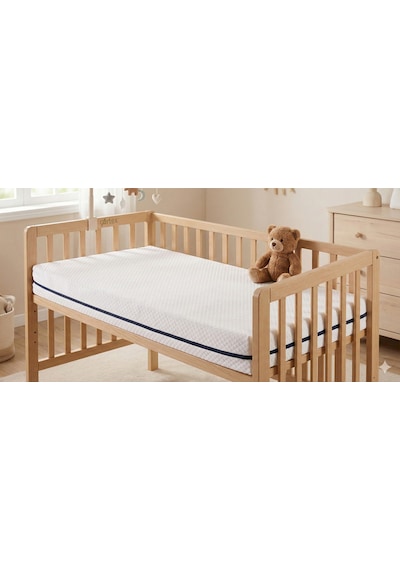 10Cm Süngerli Bebek Çocuk Beşik Yatağı  60x120 Yıkanabilir Kılıflı Park Yatak Oyun Parkı