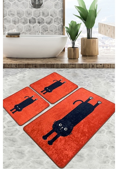 Comfort Banyo Halısı Djt 3 Lü Set Çok Renkli