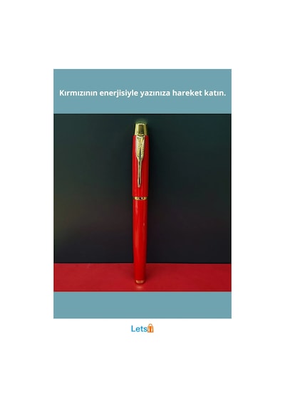 Metal Kırmızı Roller Kalem Şık Ergonomik Tasarım 13 Cm Çok Renkli