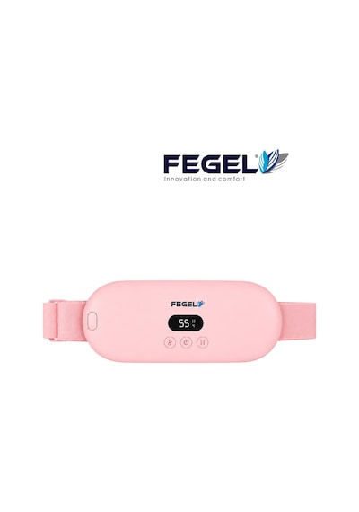 Fegel FG-N04 5 Kademe Isıtmalı Titreşimli 4000 mAh Şarjlı Bel-Karın Masaj Kemeri Pembe