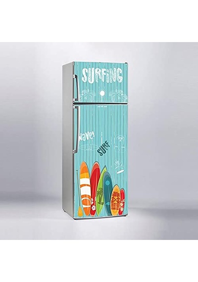 Buzdolabı Sticker Kaplama Dolap Kaplama Etiketi Surfing 124-Pembe