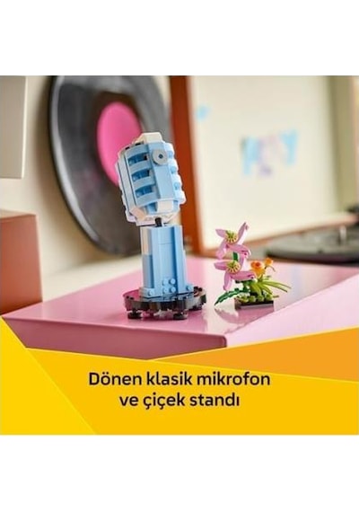 Creator 3 Ü 1 Arada Çiçekli Pikap 31172-8 Yaş Ve Üzeri Kız Ve Erkek Çocuklar Için Radyo Ve Mikrofona Dönüşebilen Yaratıcı Oyuncak Yapım Seti, Müzik Oyuncakları Yaratıcı Hediye Fikri 366 Parça