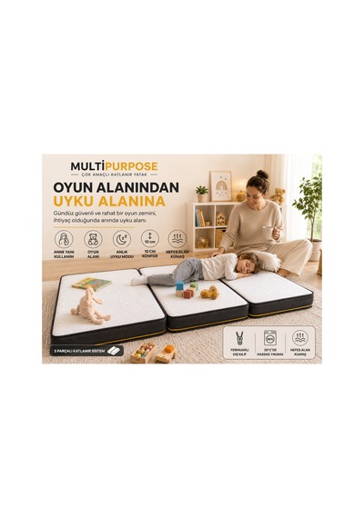 Purpose Tek Kişilik 10 Cm Katlanır Sünger Yatak Yer Ve Misafir Yatağı, Şilte Ve Minder Karavan, Kamp, Çadır Ve Araç İçi 24 Dns Orta Sert Sünger Fermuarlı Çıkarılabilir Kılıf Purpose Tek Kişilik 10 Cm Katlanır Sünger Yatak Yer Ve Misafir Yatağı, Şilte Ve Minder Karavan, Kamp, Çadır Ve Araç İçi 24 Dns Orta Sert Sünger Fermuarlı Çıkarılabilir Kılıf