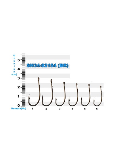 Sh34-82154 Sea Horse No: 5/0 Bronz İğne 10'lu