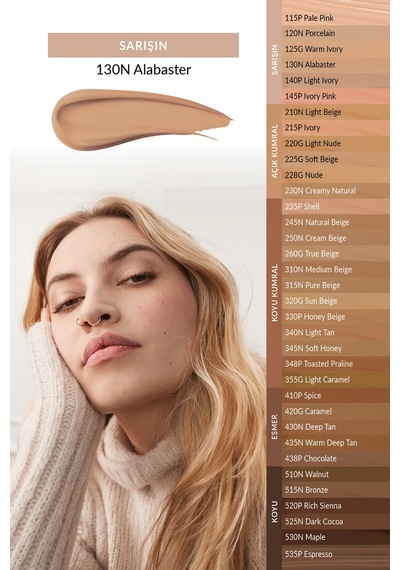 Avon Power Stay Mat Fondöten 130N Alabaster