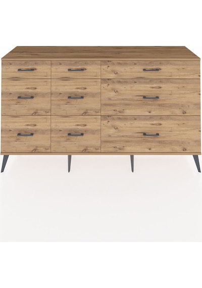 Kronos Konsol 9 Çekmeceli 176x59x99 Çam-çam Çam-çam