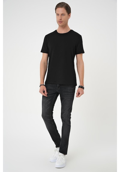 Efor Comfort Fit Bisiklet Yaka Esnek Pamuk Casual Siyah Tişört Ts 885 Siyah Efor Comfort Fit Bisiklet Yaka Esnek Pamuk Casual Siyah Tişört Ts 885 Siyah