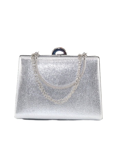 Keeba Suyolu Taşlı Gümüş Abiye Çanta Abiye Portföy Clutch Davet Gece Çantası Kadın Abiye Taşlı Çanta