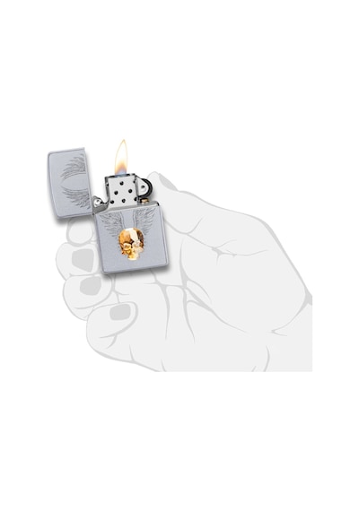 Zippo 205 Gold Skull Design Çakmak