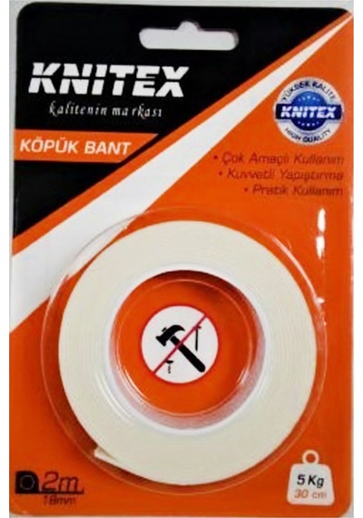 Çift Taraflı Köpük Bant 18 MM X 2 M