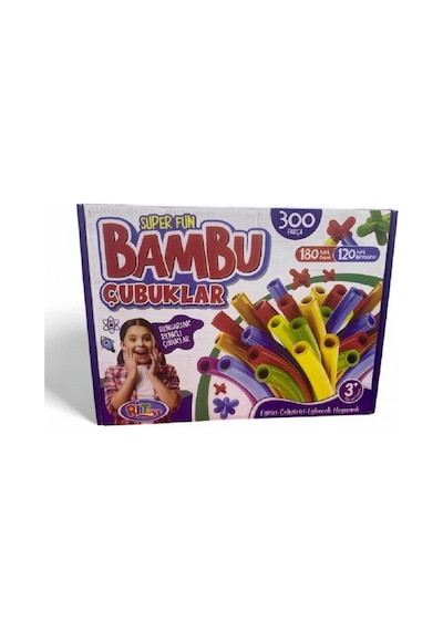 300 Parça Eğitici Birleşen Bambu Çubuklar 2153