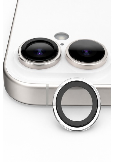 Apple iPhone 17 Uyumlu Kamera Lens Koruyucu Beyaz