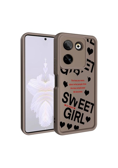 Kilifone - Tecno Camon 20 Pro 4g Uyumlu Kılıf Kamera Korumalı Baskılı Arka Yüzey Klas Kapak - Siyah - T32304