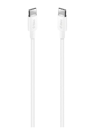 Usb-c - Usb-c 120cm 60w Pd/qc Hızlı Şarj/data Kablosu Beyaz Standart